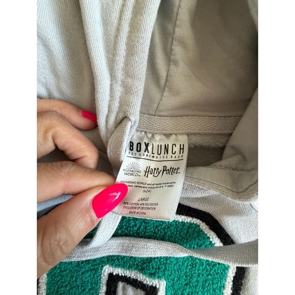 WIZARDING WORLD OF HARRY POTTER Slytherin Hoodie Sweatshirt Size Large - Picture 7 of 7